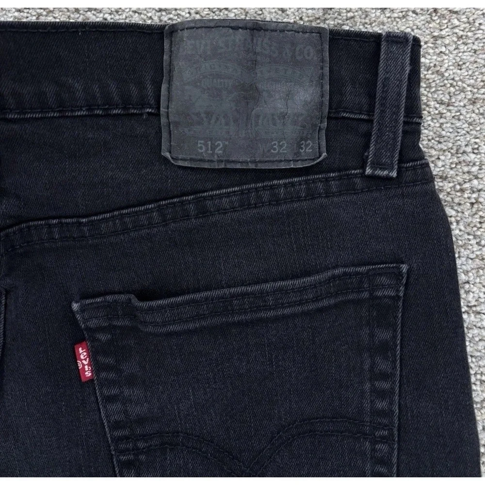 Levis 512 Slim Taper Jeans Mens 32x32 (Fit 32x30) Black Native Cali Wash Stretch